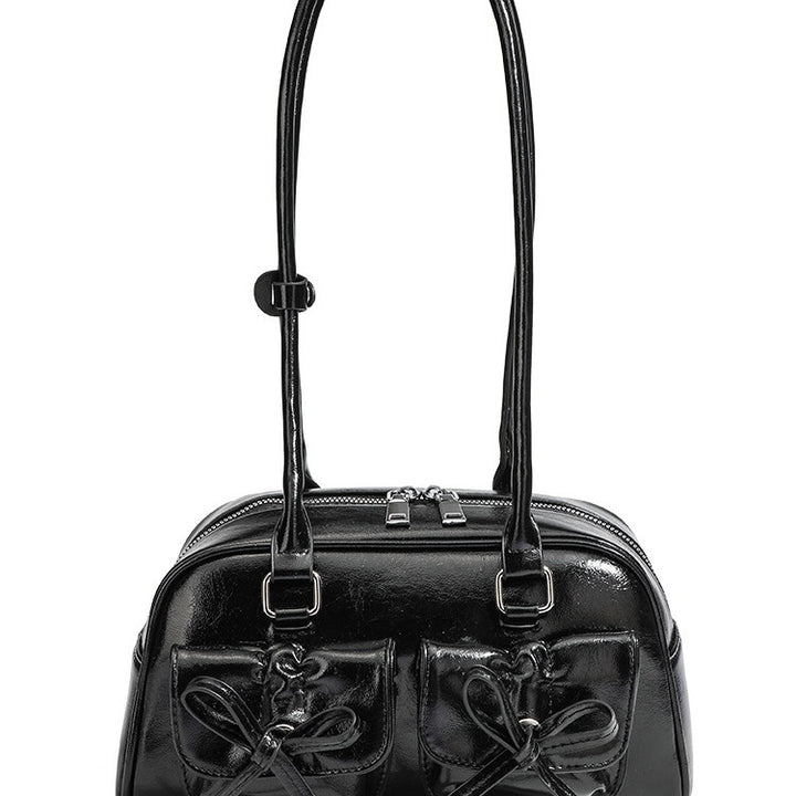 Damen Handtasche mit dekorativen Schleifen und praktischer Innenaufteilung Nord Taschen