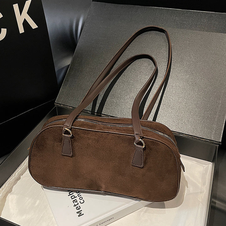 Damen elegante Umhängetasche mit hochwertigem Veloursoberteil Nord Taschen