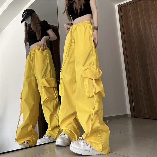 Damen Cargo-Hose im urbanen Stil mit weitem Schnitt und praktischen Seitentaschen - Arvani
