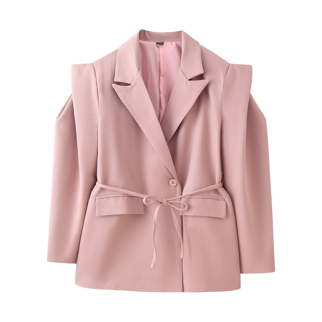 Damen 1100+ taillierter Blazer mit Tunnelzug, schmaler Kordel und Pattentaschen Nord Taschen