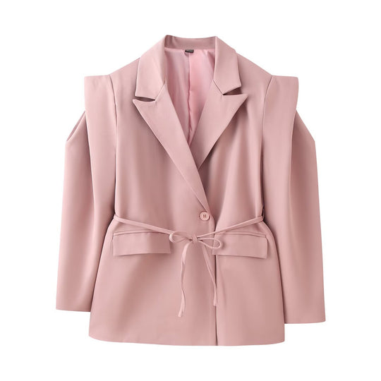 Damen 1100+ taillierter Blazer mit Tunnelzug, schmaler Kordel und Pattentaschen Nord Taschen