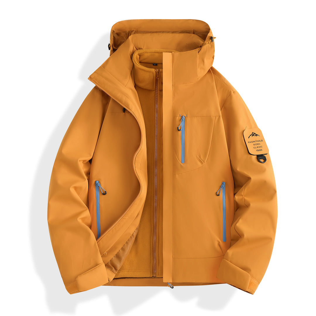 Damen zweilagige Softshell-Parka mit herausnehmbarem Fleecefutter und wasserdichten Reißverschlüssen Nord Taschen