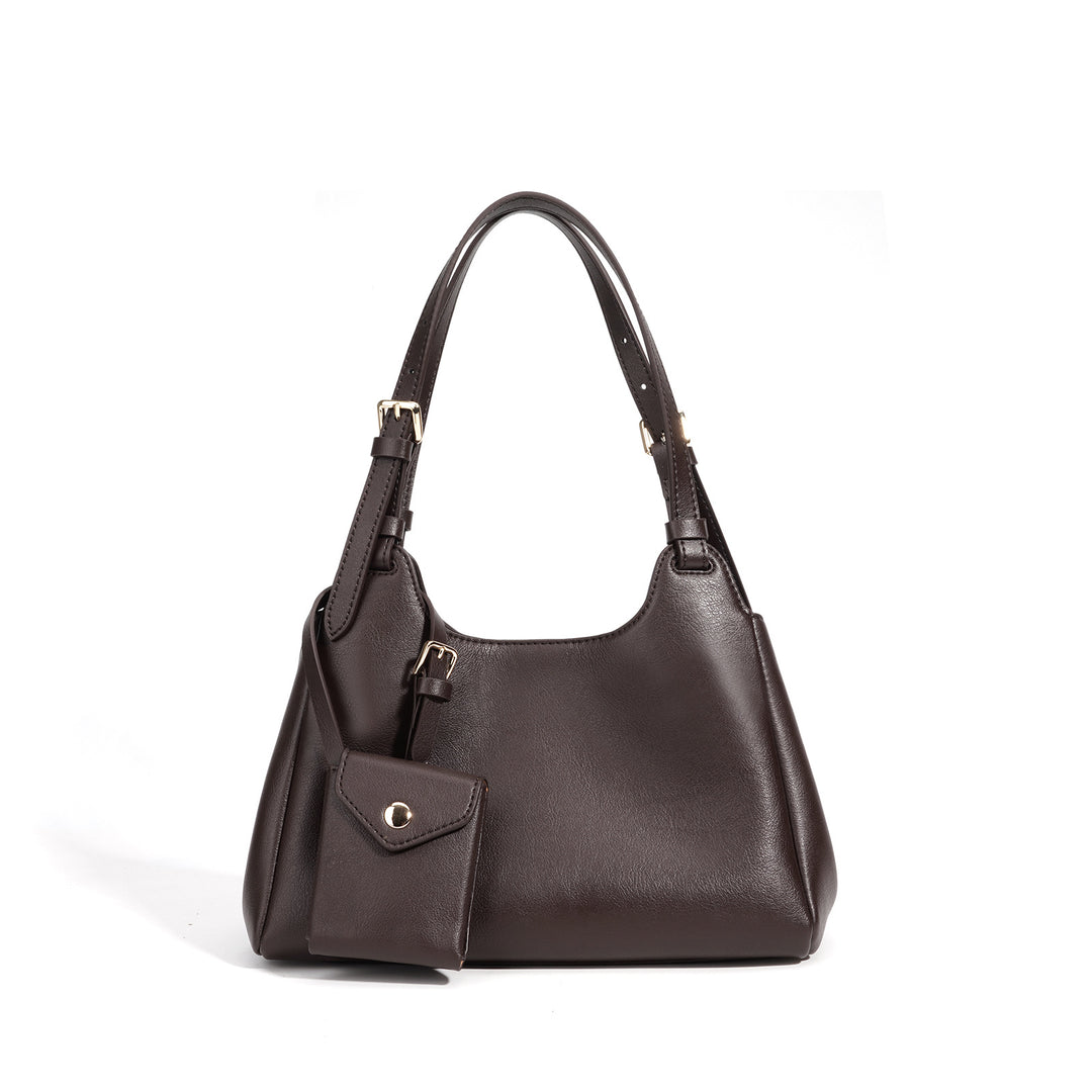 Damen Hobo-Tasche aus hochwertigem Leder mit abnehmbarem Mini-Portemonnaie Nord Taschen