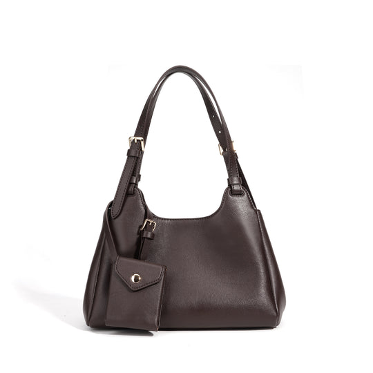 Damen Hobo-Tasche aus hochwertigem Leder mit abnehmbarem Mini-Portemonnaie Nord Taschen