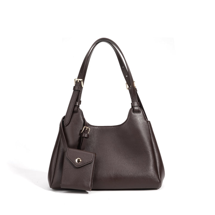 Damen Hobo-Tasche aus hochwertigem Leder mit abnehmbarem Mini-Portemonnaie Nord Taschen