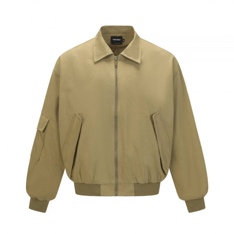 Unisex Oversize-Bomberjacke im Utility-Stil mit Reißverschluss, aufgesetzten Klappentaschen und Rippabschluss Nord Taschen