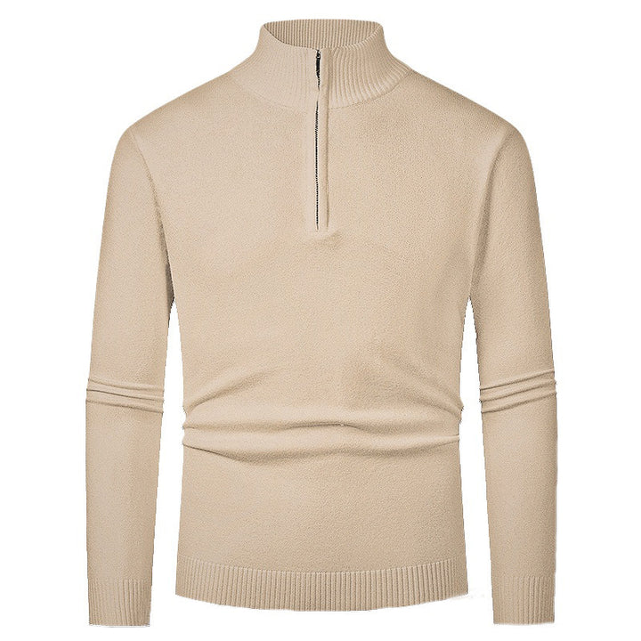 Eleganter Merino Komfort Pullover Damen Reißverschluss Moderne Strickware