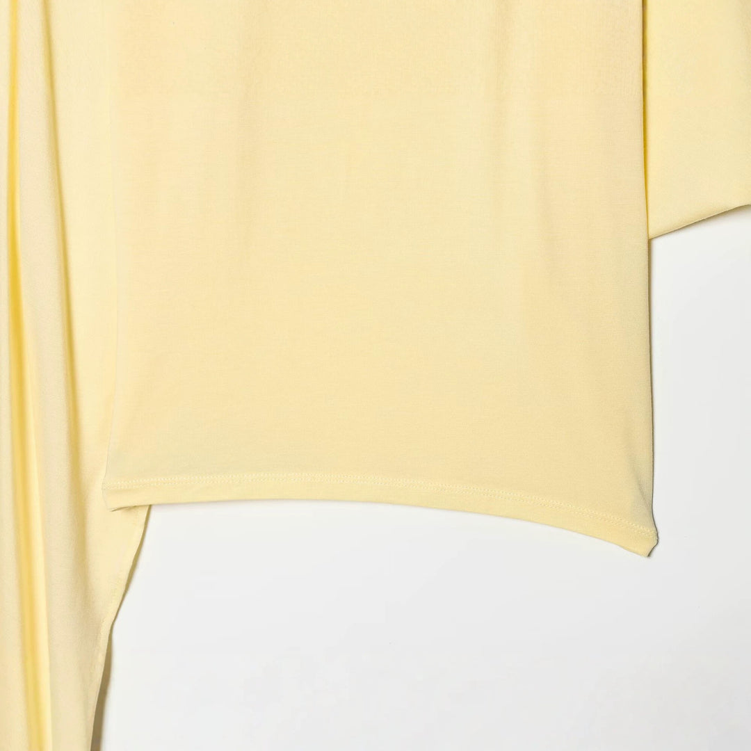 Damen Asymmetrisches Drapiertes Cape-Top mit Rollkragen und One-Shoulder-Ärmel Nord Taschen