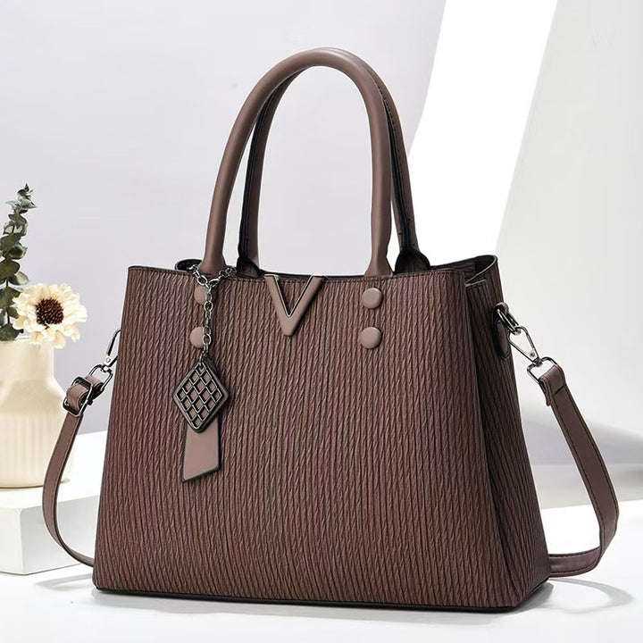 Damen hochwertige Handtasche mit strukturiertem Obermaterial Nord Taschen