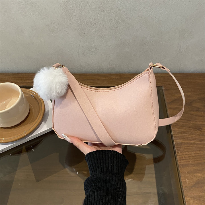 Damen Handtasche aus hochwertigem Kunstleder mit abnehmbarem Kunstfell
