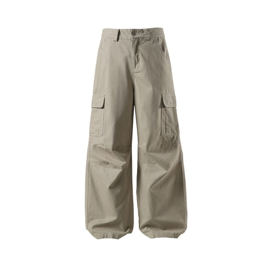 Damen Weite Cargo-Culotte mit hoher Taille, tiefem Schritt und funktionalen Pattentaschen Nord Taschen