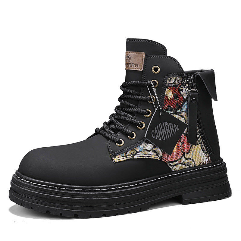 Damen modische Schnürboots mit seitlichem Reißverschluss und farbigen Akzenten Nord Taschen