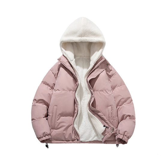 Damen Wattierte Kapuzenjacke mit weichem Fleecefutter Nord Taschen