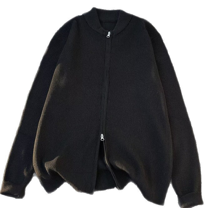 Unisex Grobgestrickte Oversize-Cardigan mit Rundhalsausschnitt und durchgehender Knopfleiste Nord Taschen