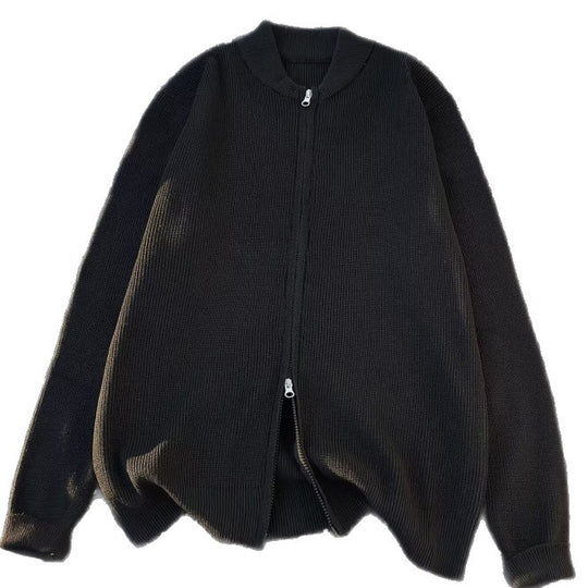 Unisex Grobgestrickte Oversize-Cardigan mit Rundhalsausschnitt und durchgehender Knopfleiste Nord Taschen