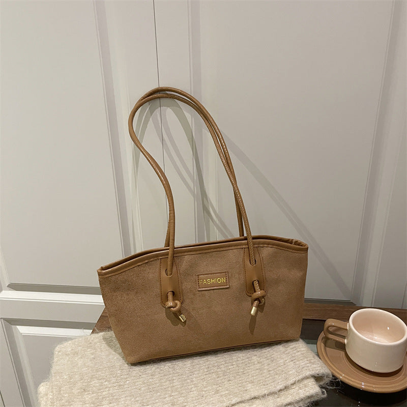 Damen modische Henkeltasche aus weichem Wildleder Nord Taschen