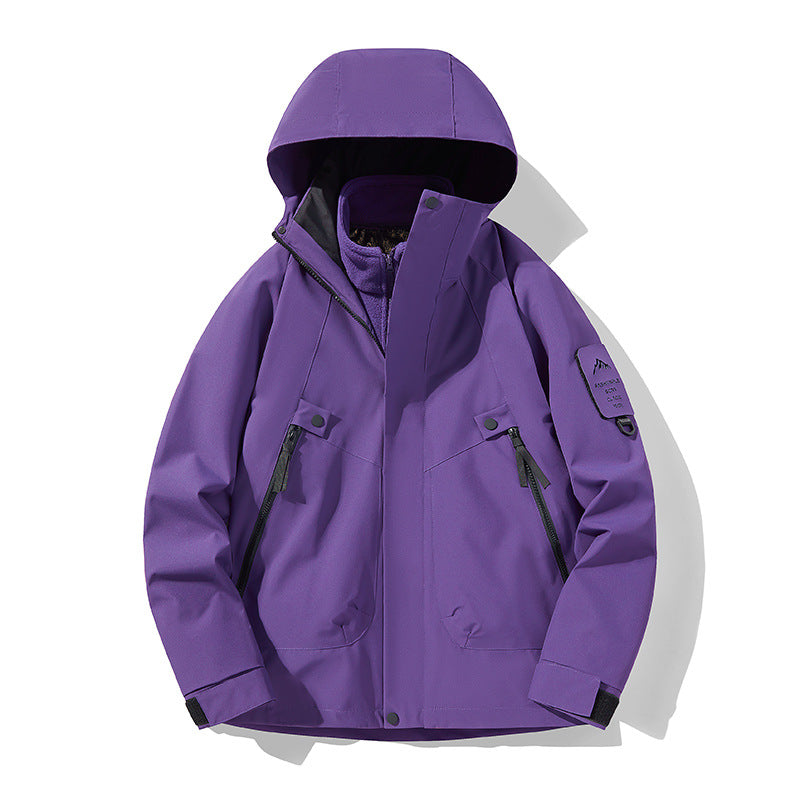 Unisex Wasserdichte, atmungsaktive Hardshell-Outdoorjacke mit Kapuze Nord Taschen