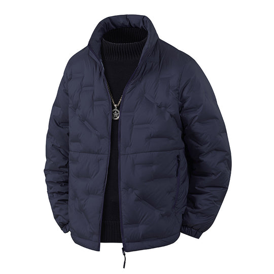 Herren Leichte gesteppte Thermojacke mit Stehkragen und Reißverschlusstaschen Nord Taschen