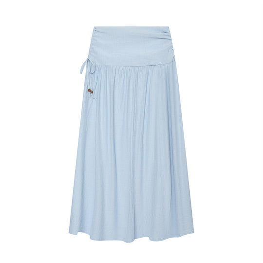 Damen Maxirock mit hohem Bund, seitlicher Zierkordel und weitem Faltenfall Nord Taschen
