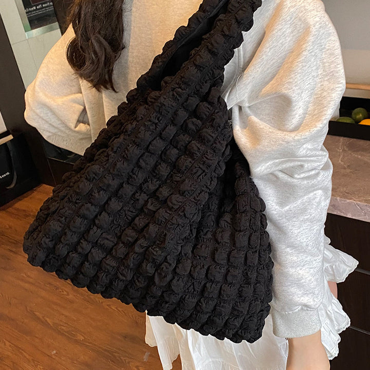 Damen Einkaufstasche mit strukturiertem Design und dekorativem Schleifenakzent Nord Taschen