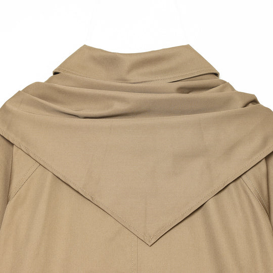 Damen Cropped Trench‑Capejacke mit Schleifenkragen und kastiger Silhouette Nord Taschen