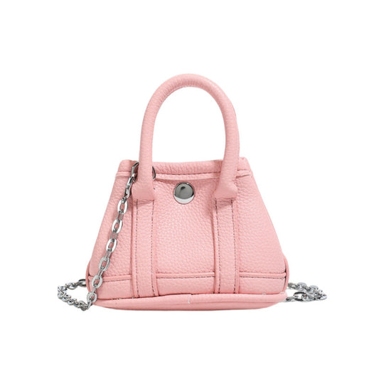 Damen Mini-Handtasche mit geschmeidiger Struktur und abnehmbarem Kettenriemen Nord Taschen