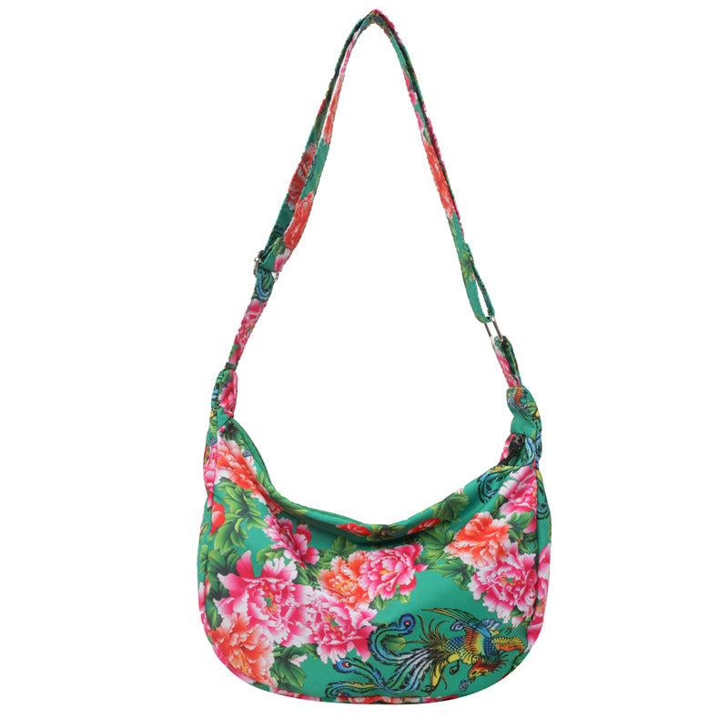 Damen modische Umhängetasche mit buntem Blumendesign Nord Taschen