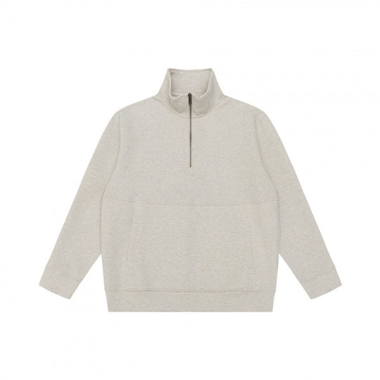 Unisex Oversize-Sweatshirt mit halbem Reißverschluss, Stehkragen und Kängurutasche Nord Taschen