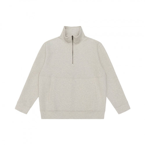 Unisex Oversize-Sweatshirt mit halbem Reißverschluss, Stehkragen und Kängurutasche Nord Taschen