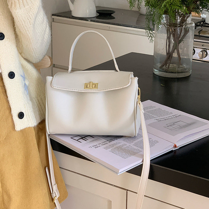 Damen elegante Handtasche mit strukturierter Oberfläche und goldfarbenem Schnallenverschluss Nord Taschen