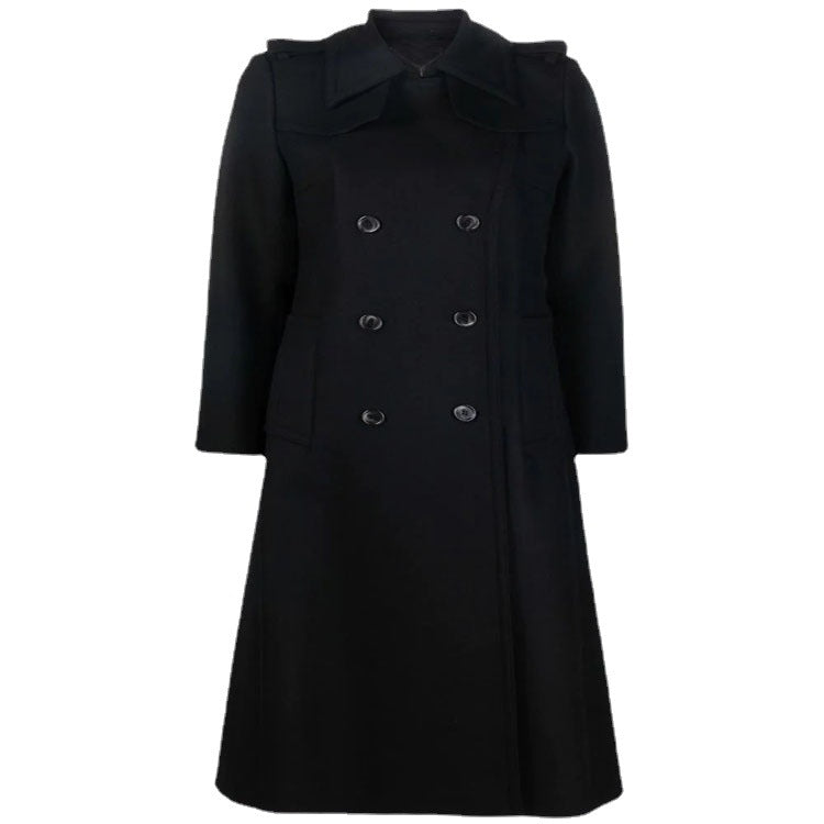 Damen Gehrock-Mantel im Trenchcoat-Stil mit betonter Taille und Schulterriegel Nord Taschen