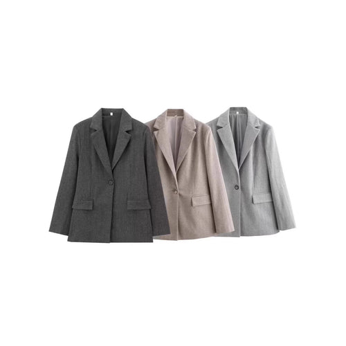 Damen Klassischer Blazer mit strukturiertem Stoff Nord Taschen