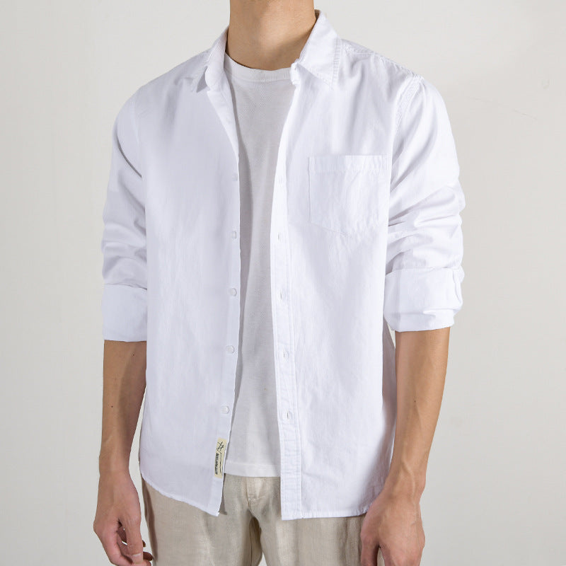 Herren Leichtes Baumwoll‑Leinen Overshirt mit Brusttasche und Relaxed‑Fit Nord Taschen