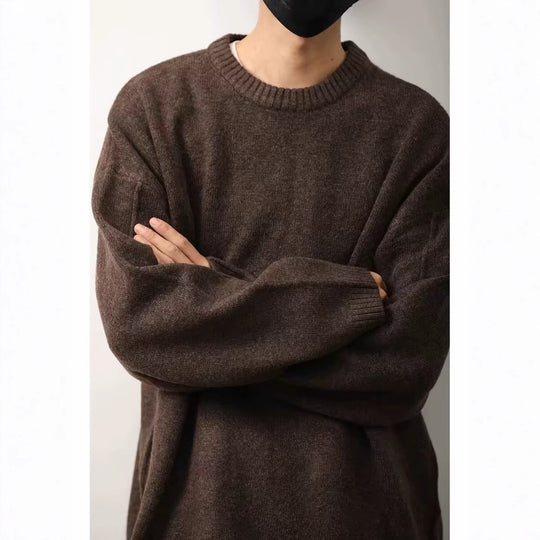 Herren Gemütlicher Oversized Pullover Nord Taschen