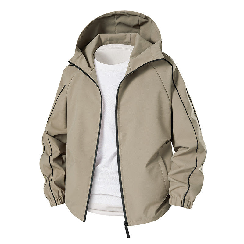Herren Leichte Softshell-Outdoorjacke mit Kapuze, elastischen Bündchen und durchgehendem Reißverschluss Nord Taschen