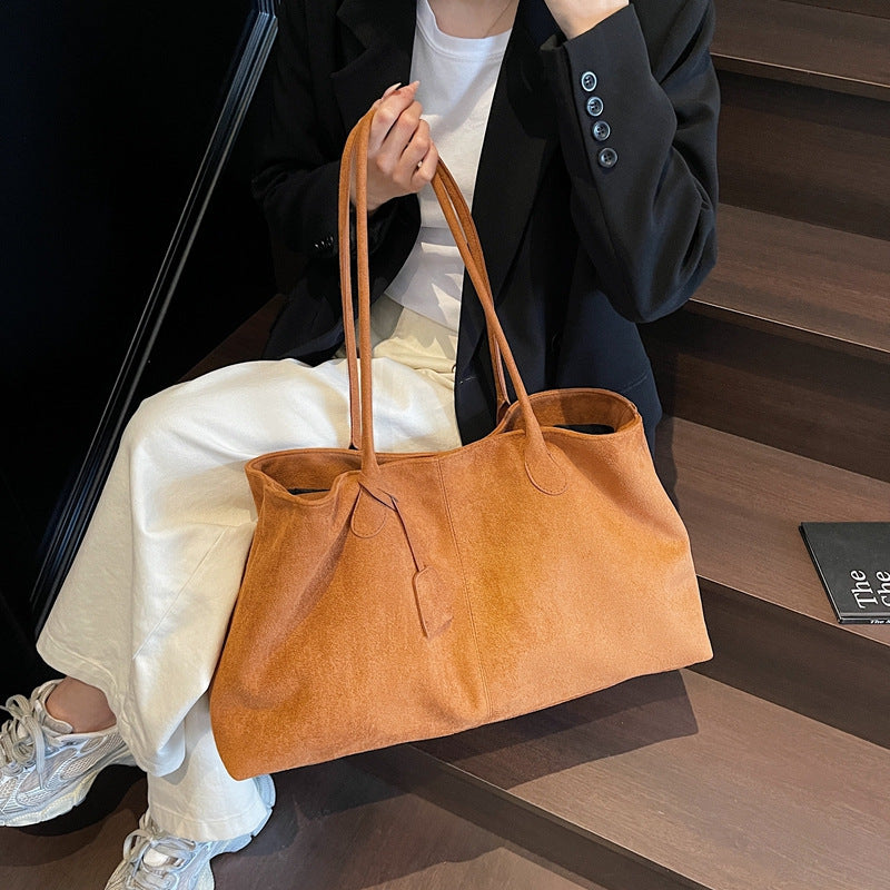Damen elegante Shopper-Tasche aus hochwertigem Wildleder Nord Taschen