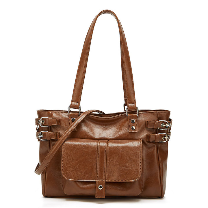 Damen Henkeltasche mit eleganten Schnallenakzenten und geräumigem Innenraum Nord Taschen