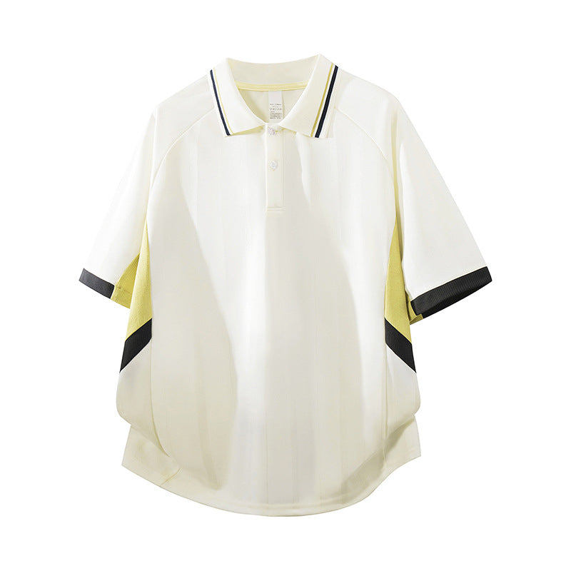 Unisex Boxy Oversize Polo-Shirt aus technischem Funktionsjersey mit Kontrastpaneelen und Raglanärmeln Nord Taschen
