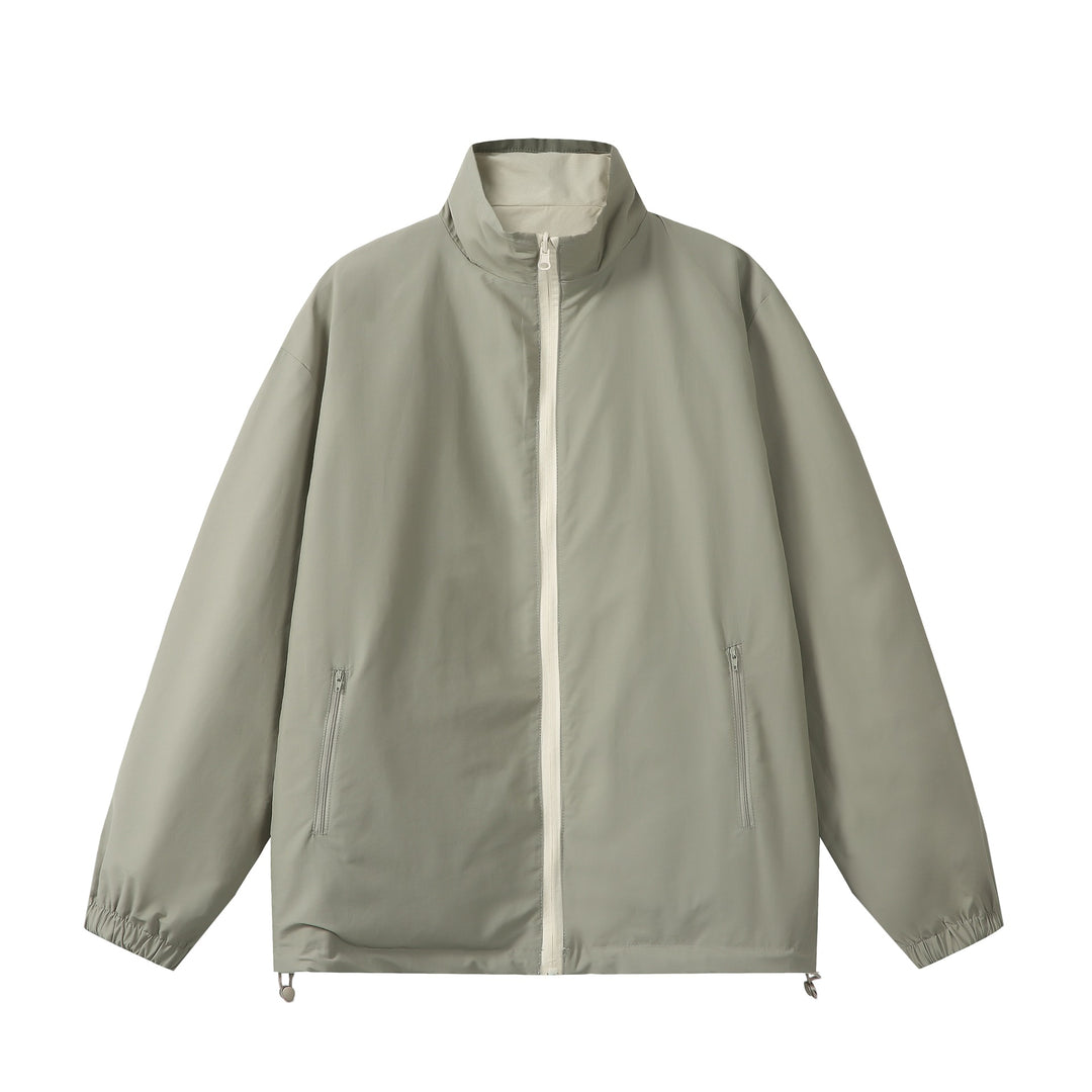 Unisex Leichter Boxy-Windbreaker mit hohem Stehkragen und Kordelzug Nord Taschen