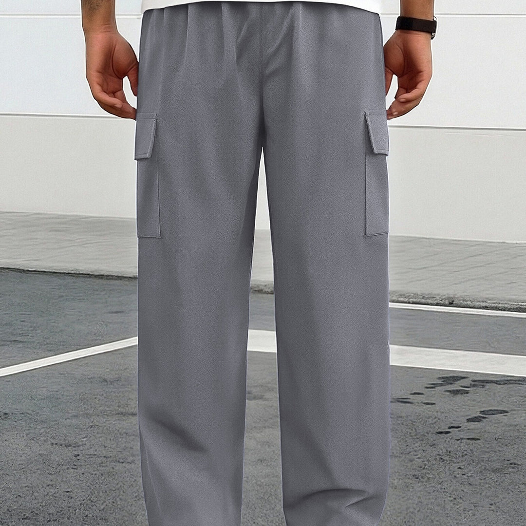 Herren Tapered-Cargo-Jogginghose mit verdecktem Tunnelzug, Zip‑Tasche & Utility‑Klappe Nord Taschen