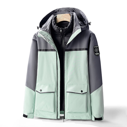 Herren Zweilagiger Wetterparka mit herausnehmbarer Isolations-Innenjacke und Utility-Taschen Nord Taschen