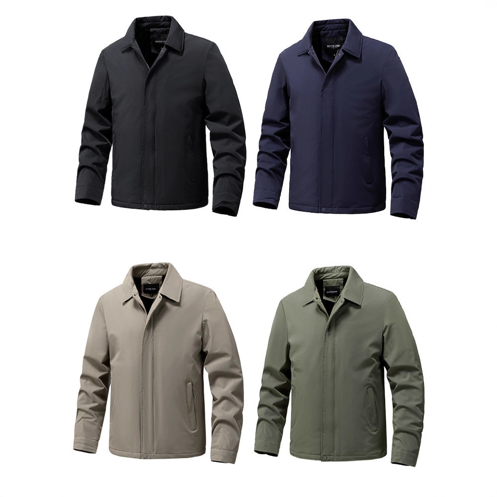 Herren Leichter wasserabweisender Stehkragen-Blouson mit Thermofutter Nord Taschen