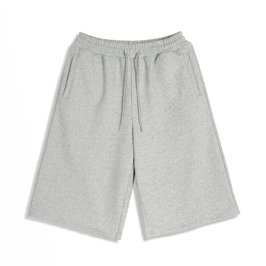 Herren Knieumspielende French-Terry Sweatshorts mit Kordelzug und gesticktem Wappen Nord Taschen