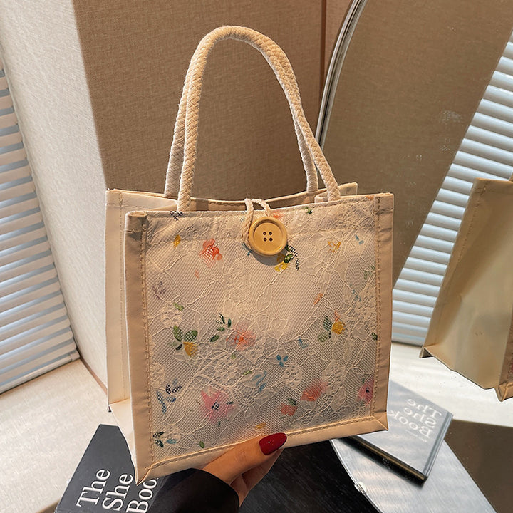 Damen praktische und stilvolle Einkaufstasche mit floralem Design Nord Taschen