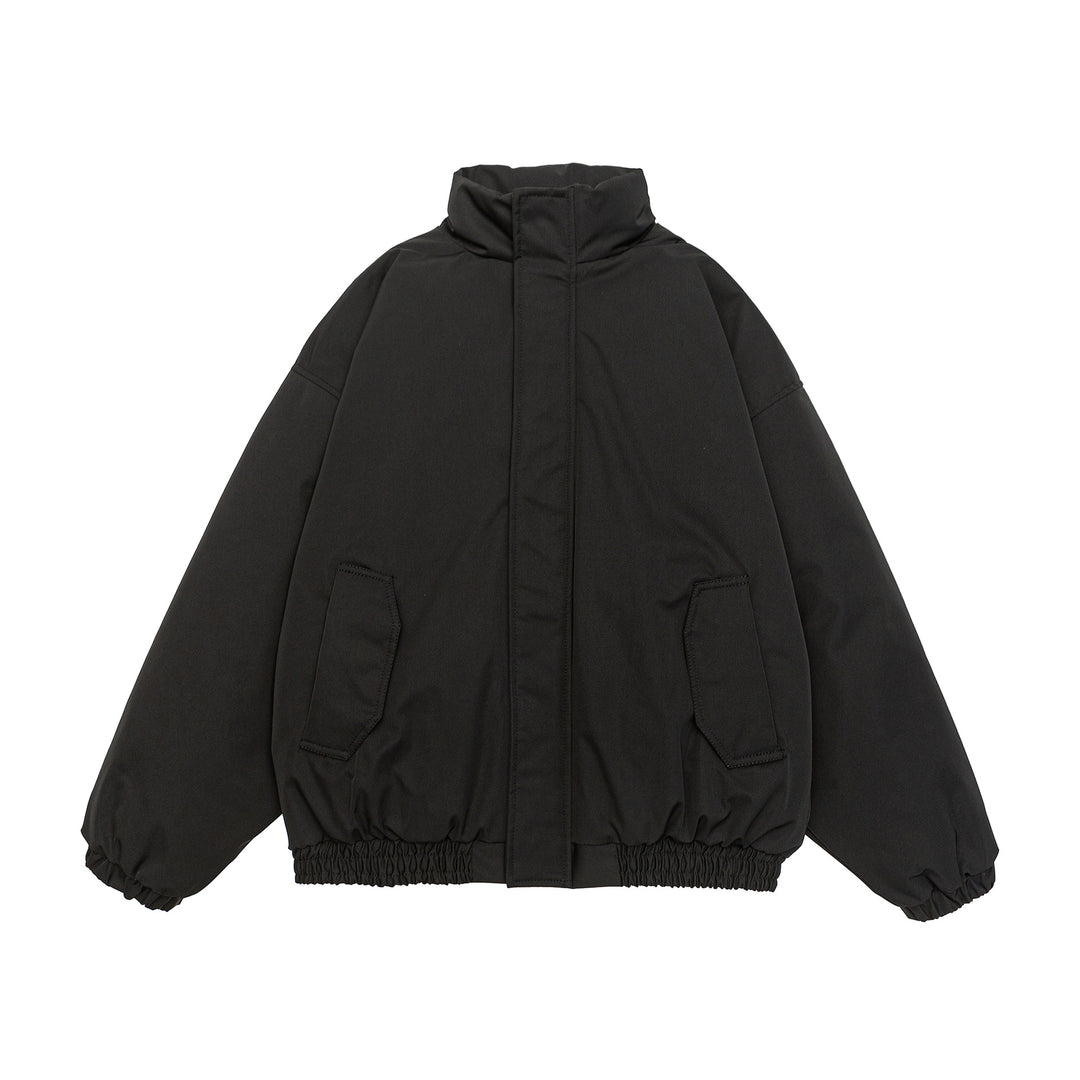 Herren Gekürzte Boxy Steppjacke mit hohem Stehkragen, elastischem Saum und Pattentaschen Nord Taschen