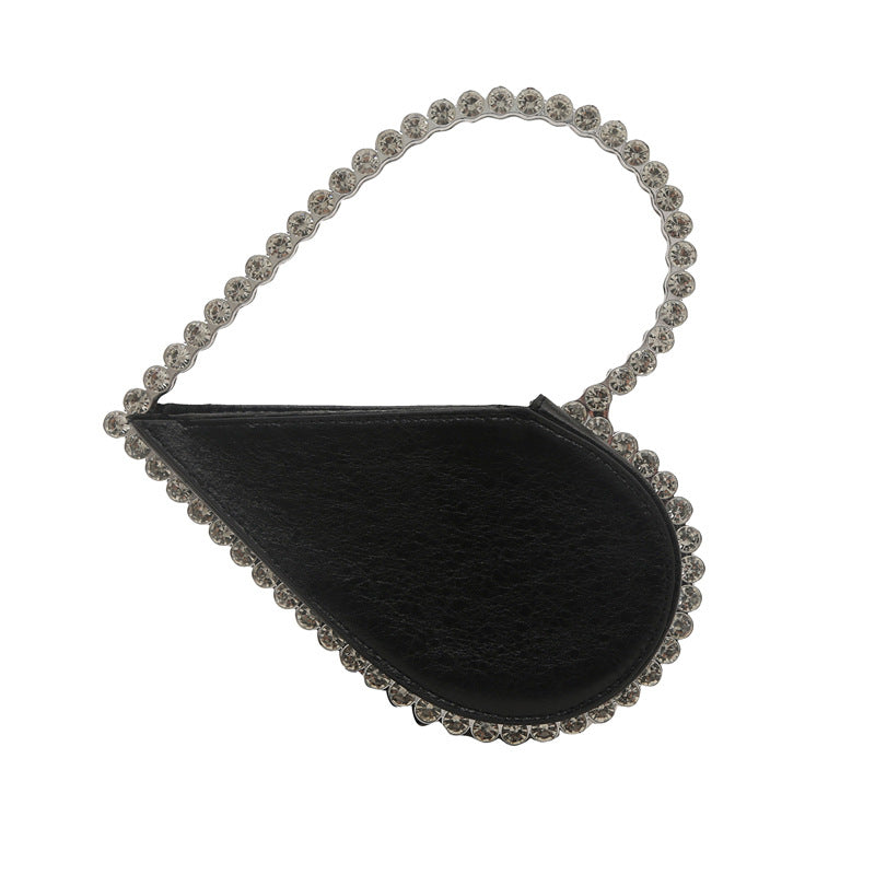 Damen elegante Handtasche mit einzigartigem Herzdesign und funkelndem Tragegriff Nord Taschen