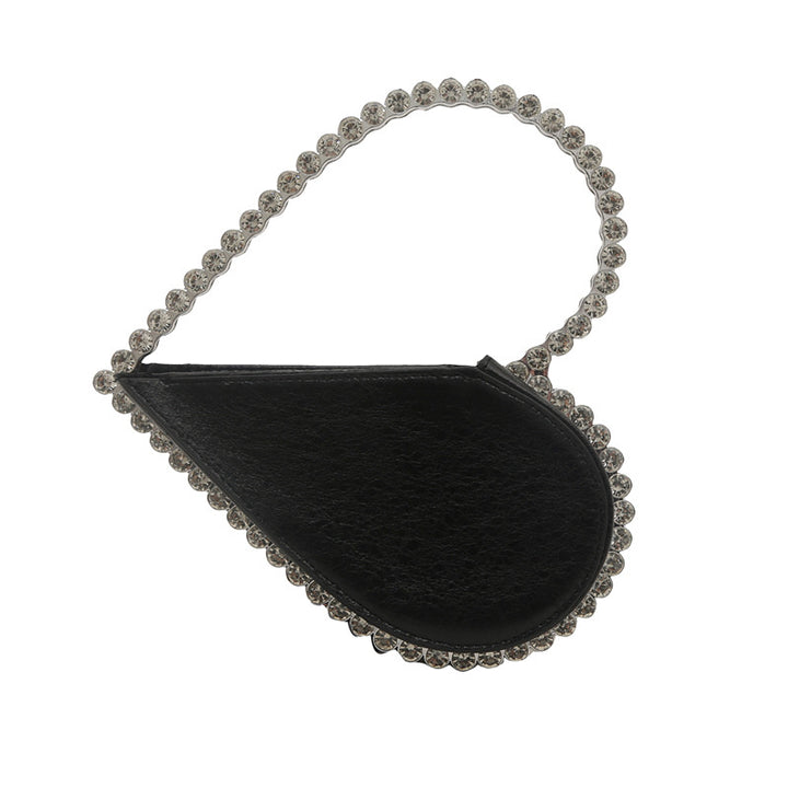 Damen elegante Handtasche mit einzigartigem Herzdesign und funkelndem Tragegriff Nord Taschen