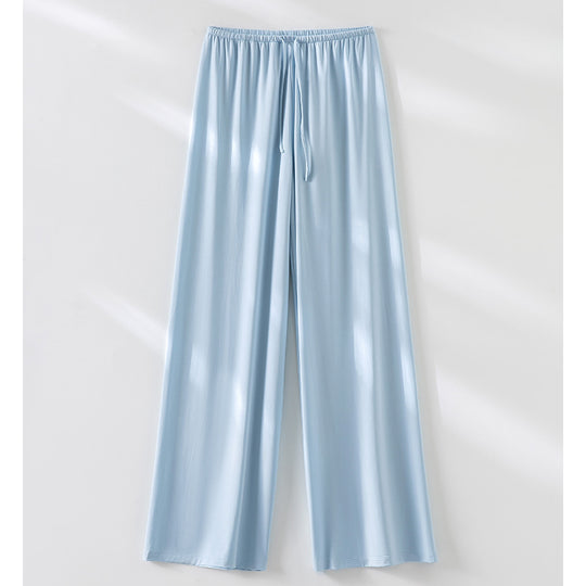 Damen Weite Relax-Hose aus seidigem Modal mit elastischem Bund und Tunnelzug Nord Taschen