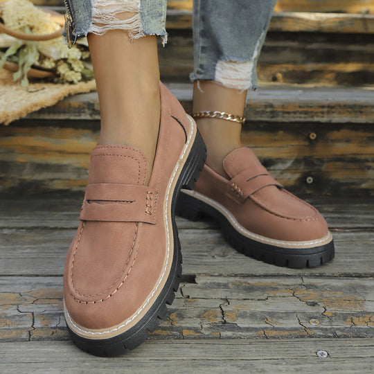 Damen Chunky-Lug-Loafer mit Penny-Riemen und profilierter Gummisohle Nord Taschen