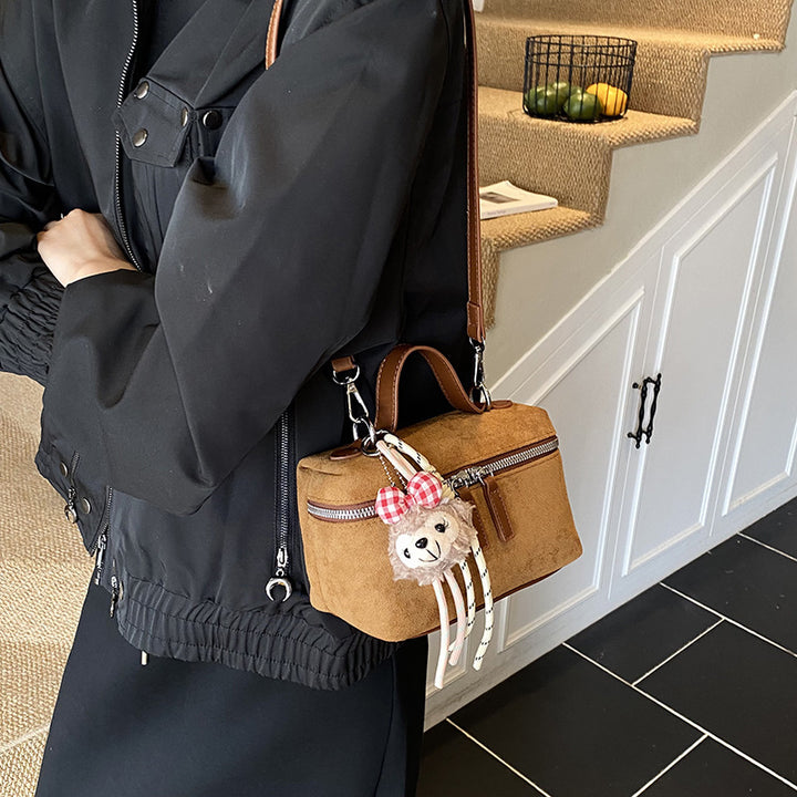 Damen stylische Veloursleder Umhängetasche Nord Taschen